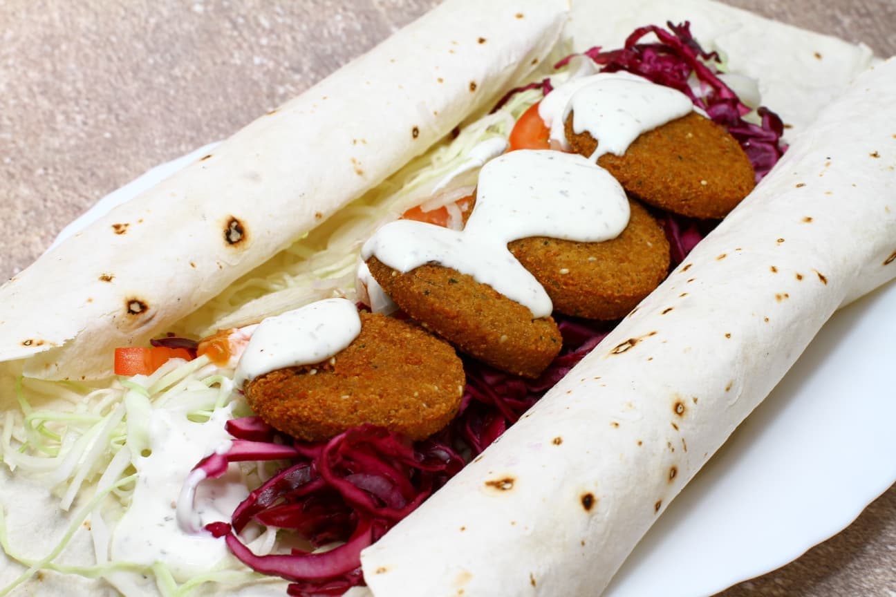 Falafel v tortille